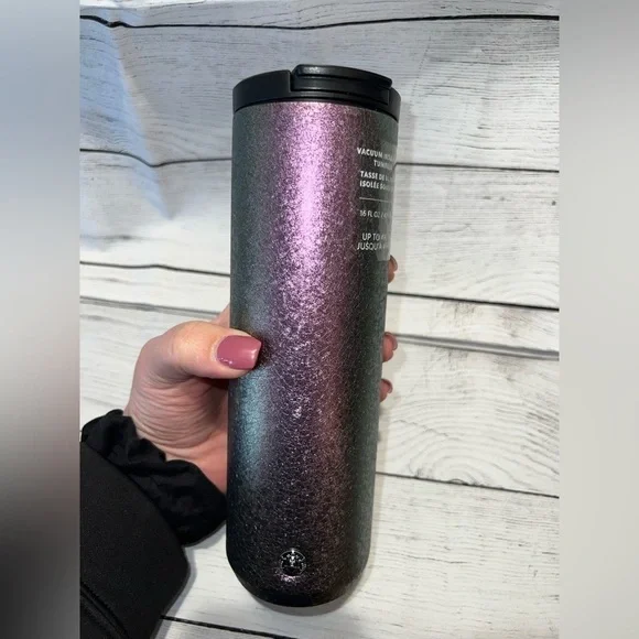 2020 Starbucks Iridescent Purple Ice Oil Slick Stainless Steel Tumbler - Picture 6 of 8
